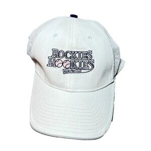 Colorado Rockies Rookies Hat Mens Small Wells Fargo White Baseball Kids Fan Club